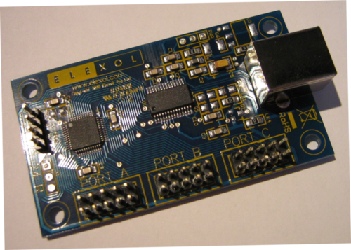 Elexol USBIO 24 R USB-Modul mit 24 I/O-Kanälen, 4 MHz